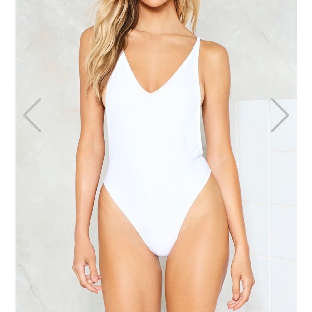 Nasty Gal Alina high leg Swimsuit